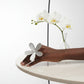 Cocktail Ring Large Silver Ribbed Petal Flower Ring