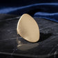 XL Matte Gold Irregular Oval Statement Ring
