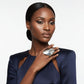XL Silver Irregular Oval Stretch Statement Ring