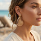 Egyptian Wing with Brown Raffia Drop Earrings