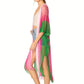 AKA Kimono Lurex Stripe Pink and Green
