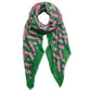 AKA Scarf Wrap Geo Print Pink Green
