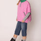 AKA Sorority Quilted Puffer Pink and Green Poncho