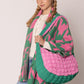 AKA Sorority Houndstooth Knit Pink Green Cardigan