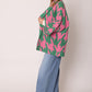 AKA Sorority Houndstooth Knit Pink Green Cardigan