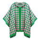 AKA Sorority Checkered Knit Pink and Green Cape