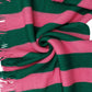 AKA Pink and Green Stripe Fringe Cocoon Top
