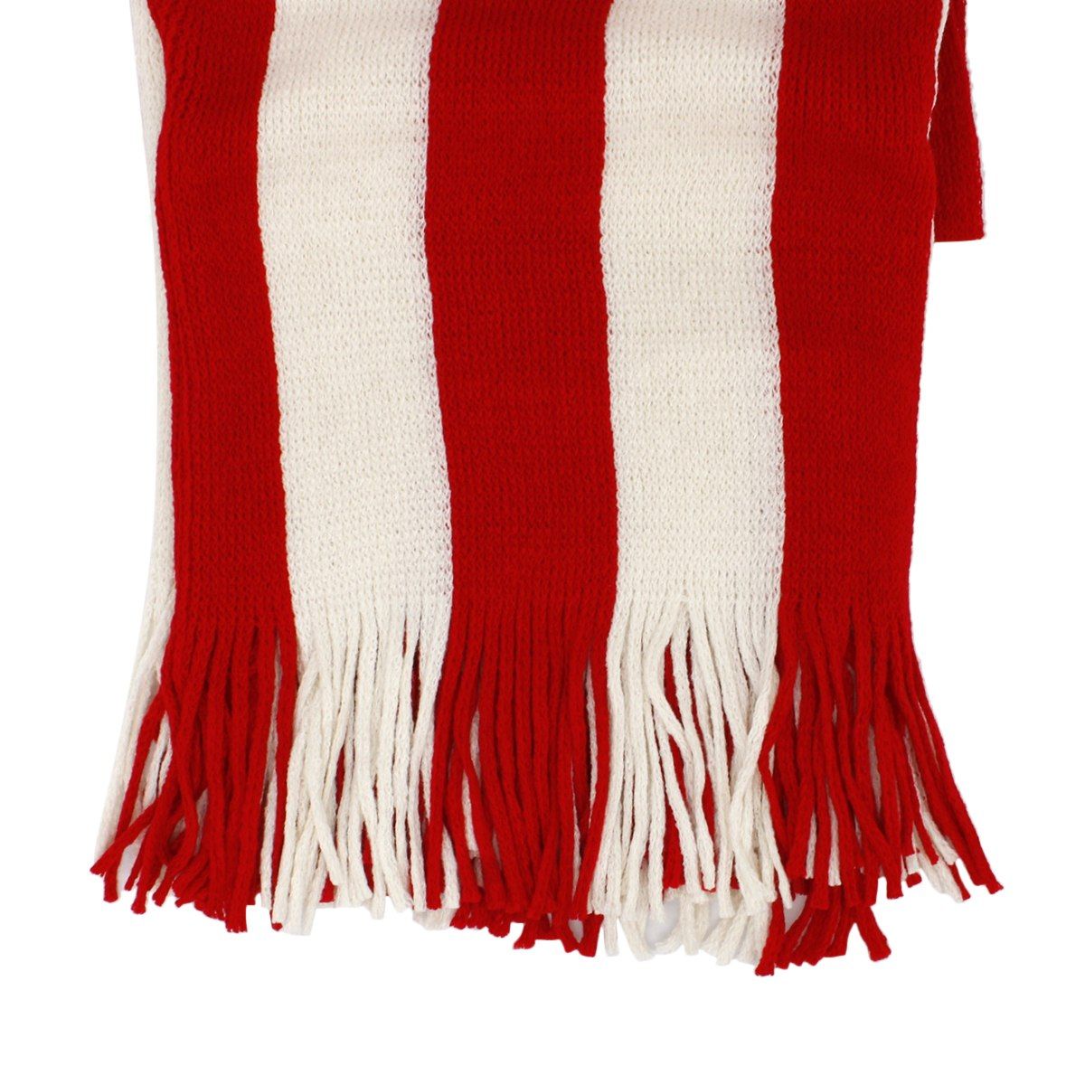 DST Red and Cream Stripe Fringe Cocoon Cardigan