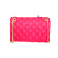 Purse Fuchsia Quilted Jelly Crossbody Bag Women
