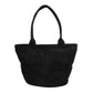 Tote Bag Yellow Suede Black Trim Shoulder Purse