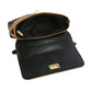 Top Handle Bag Brown Suede and Black Flap Purse