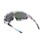Sunglasses Pink Graphic Print Mirror Sport Eyewear