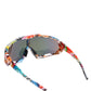Sunglasses Red Graphic Print Mirror Sport Eyewear