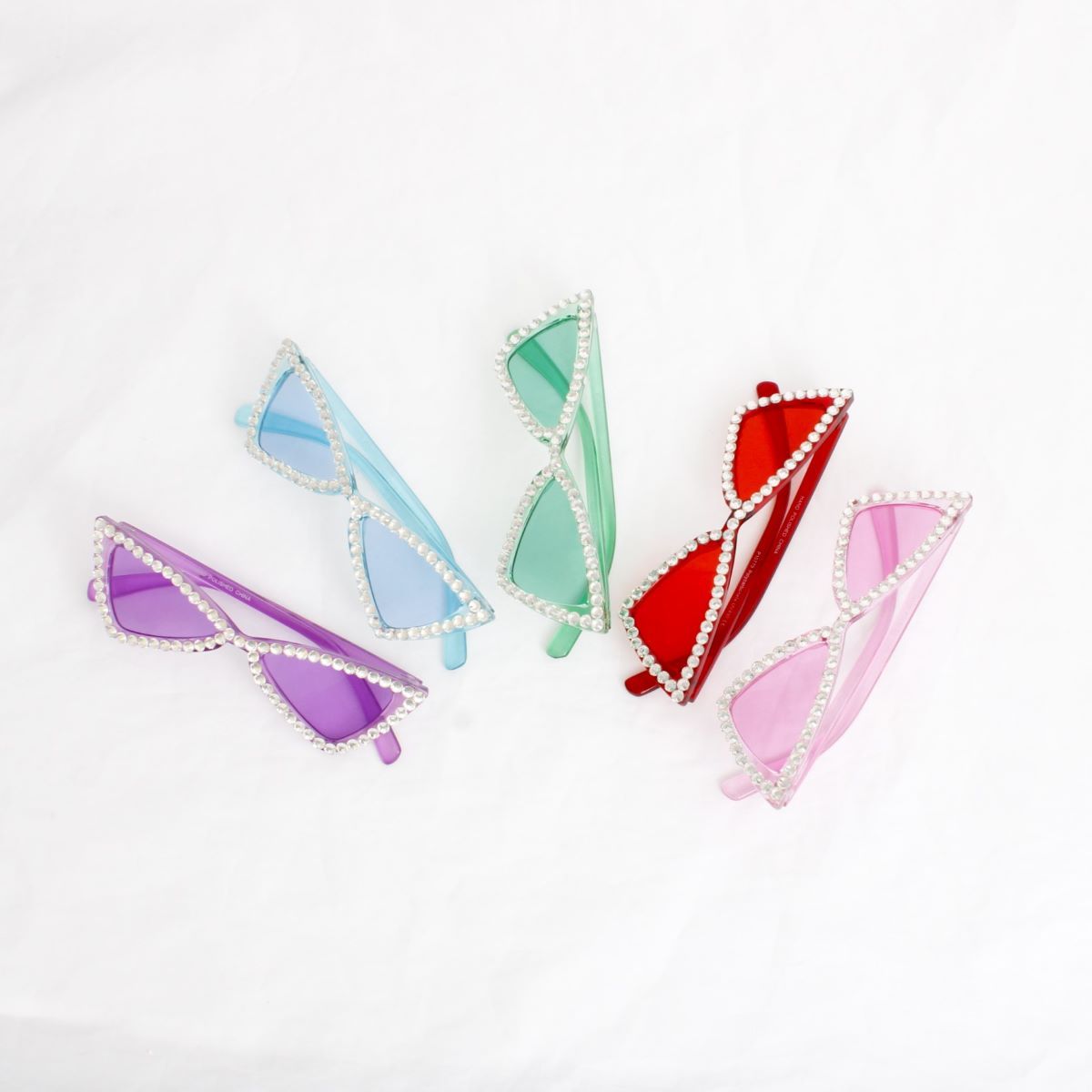 Sunglasses Purple Cat Eye Rhinestone Retro Eyewear