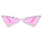Sunglasses Fuchsia Cat Eye Rhinestone Retro Eyewear