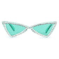 Sunglasses Green Cat Eye Rhinestone Retro Eyewear