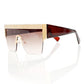 Sunglasses Shield Pave Brown Eyewear for Women