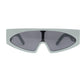 Sunglasses Blue Thin Visor Modern Eyewear Women