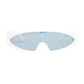 Sunglasses White Thin Visor Modern Eyewear Women