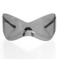 Sunglasses Mask Wrap Black Eyewear for Women