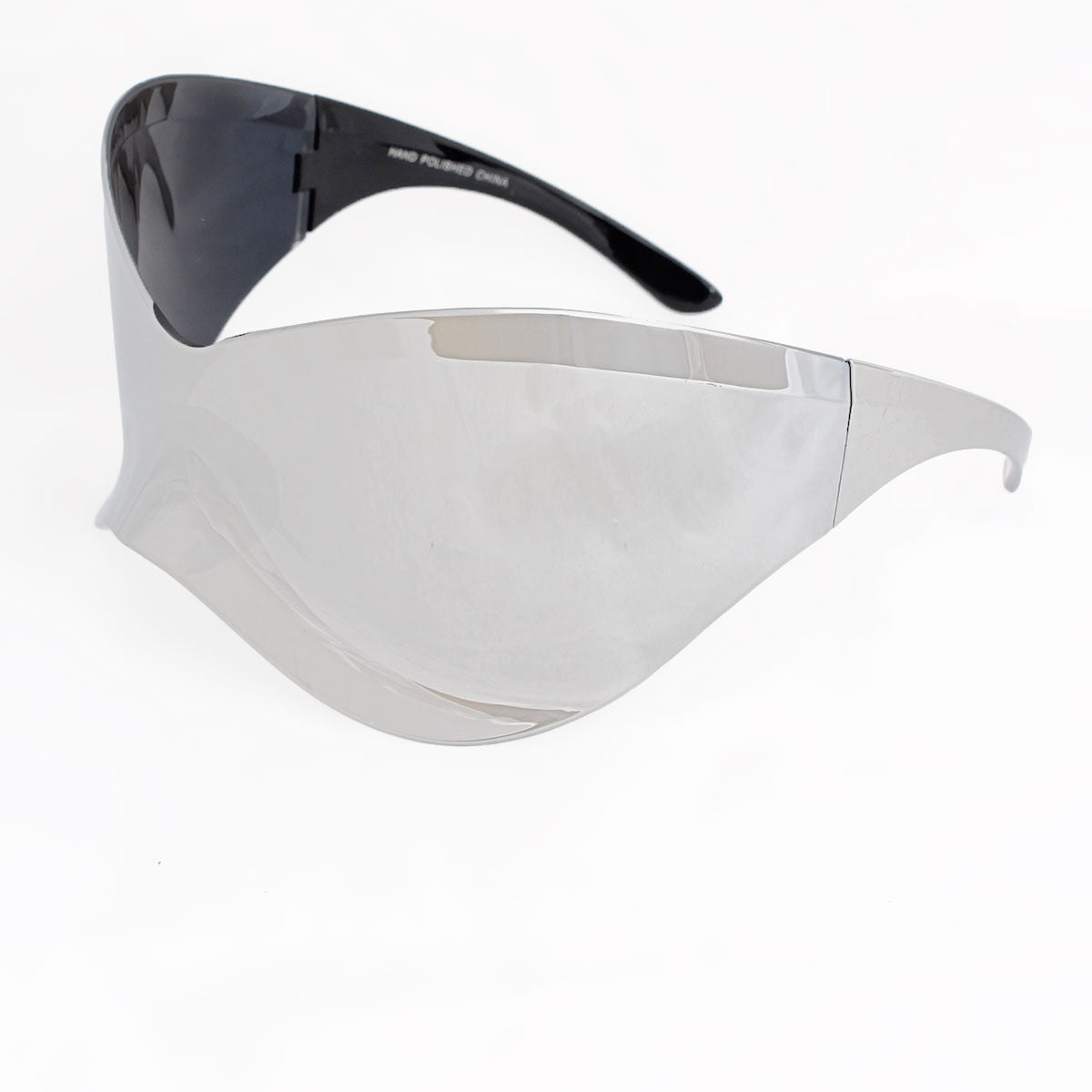 Sunglasses Mask Wrap Silver Eyewear for Women