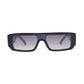 Sunglasses Black Silver Panther Rectangle Eyewear