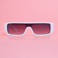 Sunglasses White Gold Panther Rectangle Eyewear