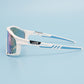 Sunglasses White Splatter Mirror Sport Eyewear