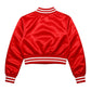 DST Greek Apparel XL Cropped Satin Varsity Jacket