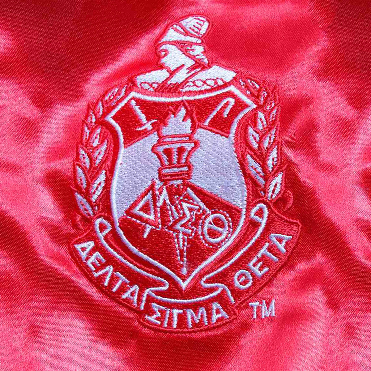 DST Greek Apparel XL Cropped Satin Varsity Jacket