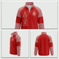 DST Greek Apparel Large Red Windbreaker Jacket