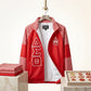 DST Greek Apparel Large Red Windbreaker Jacket