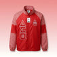 DST Greek Apparel Large Red Windbreaker Jacket