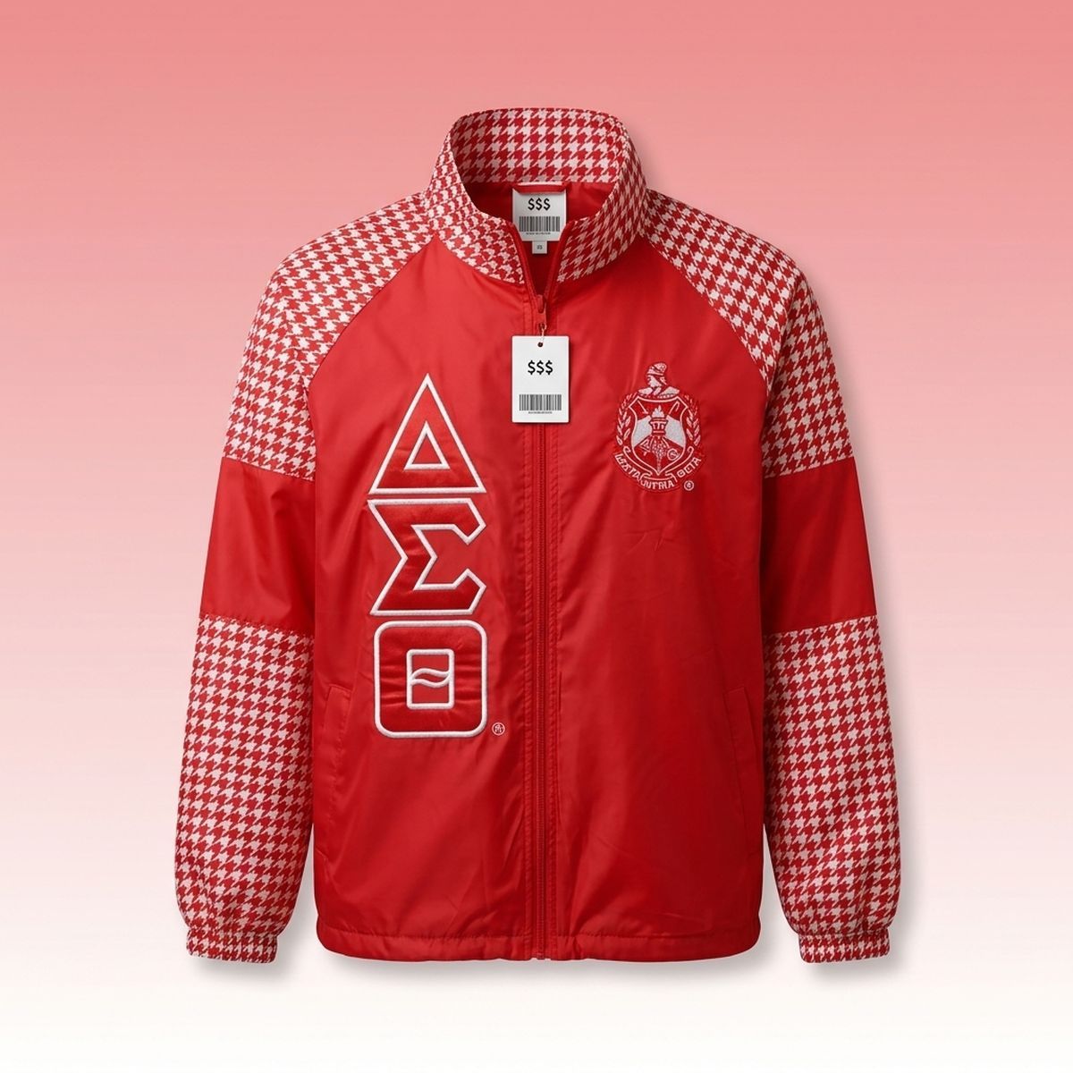 DST Greek Apparel XLarge Red Windbreaker Jacket
