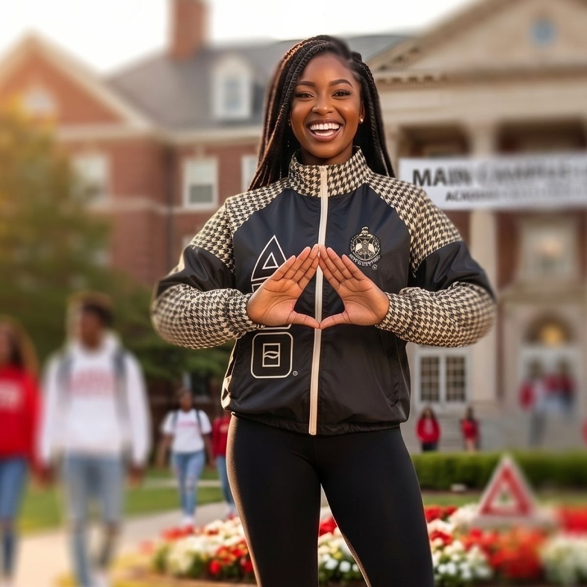 DST Greek Apparel Medium Black Windbreaker Jacket