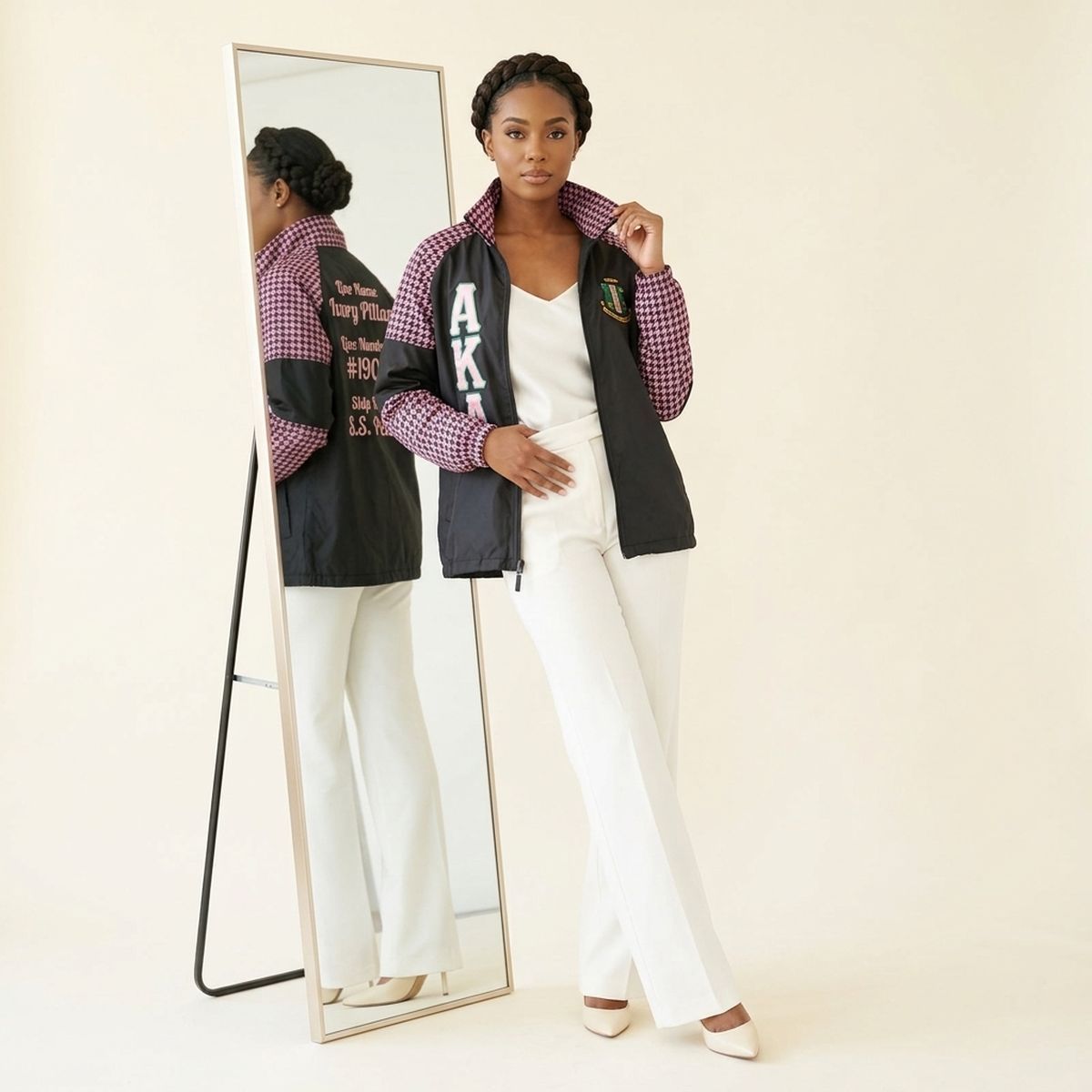 AKA Greek Apparel Medium Black Windbreaker Jacket