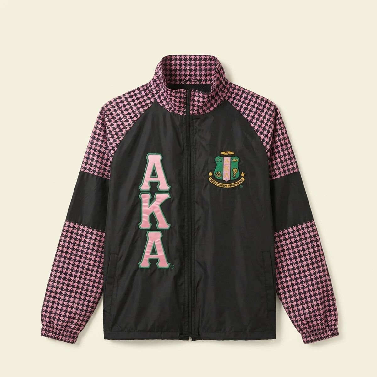 AKA Greek Apparel 5XL Black Windbreaker Jacket