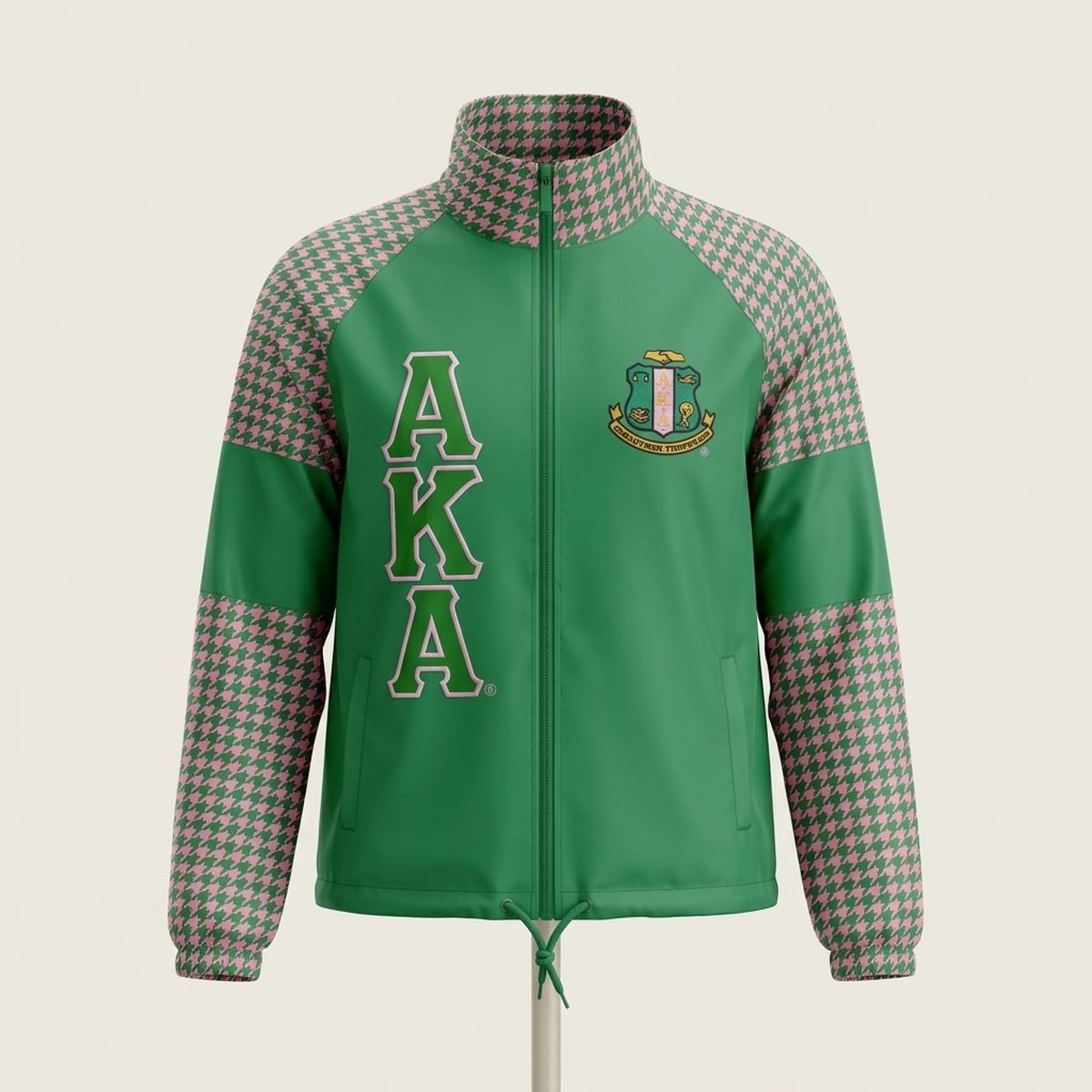 AKA Greek Apparel Small Green Windbreaker Jacket