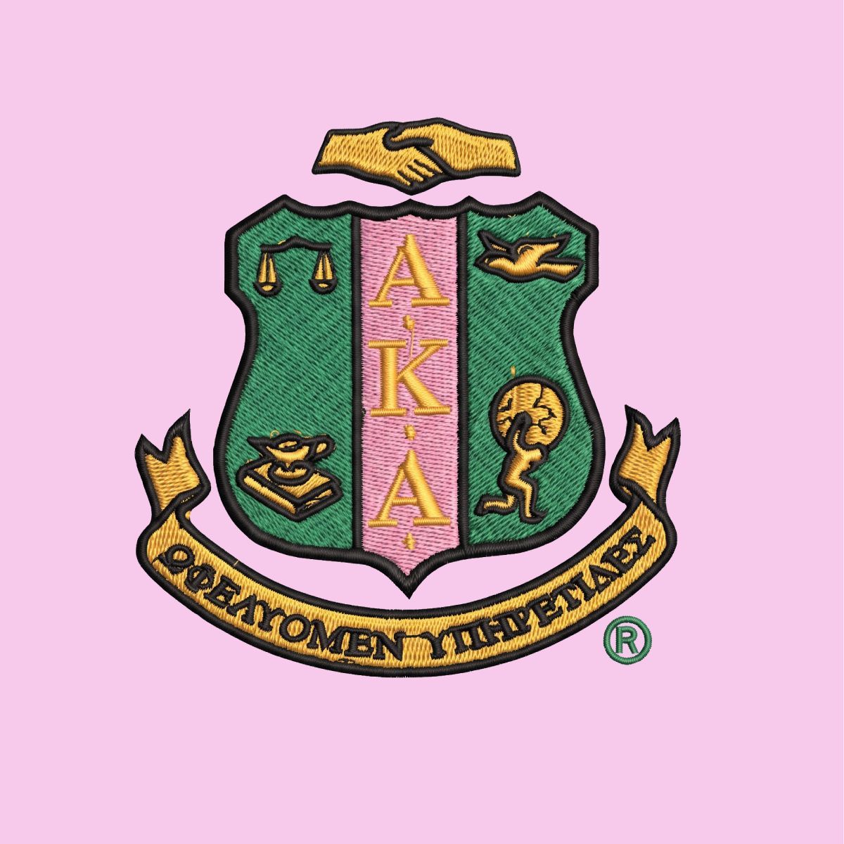 AKA Greek Apparel Large Pink Windbreaker Jacket