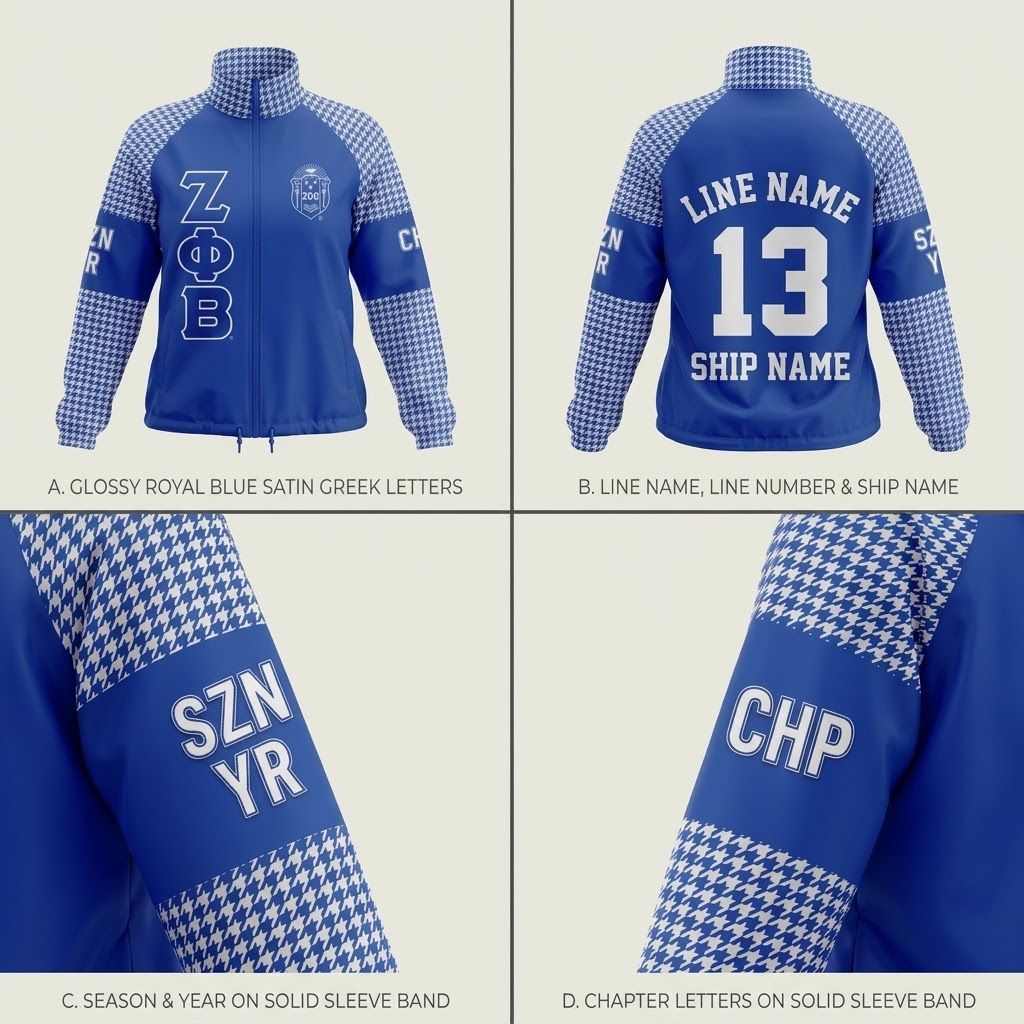ZPB Apparel Large Royal Blue Windbreaker Jacket