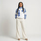ZPB Apparel Medium Blue White Windbreaker Jacket