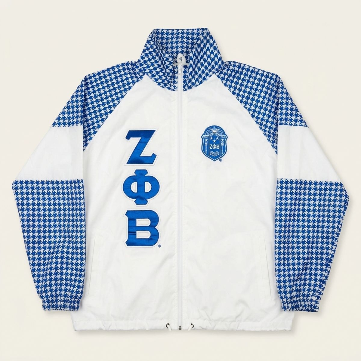 ZPB Apparel Large Blue White Windbreaker Jacket