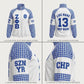 ZPB Apparel Large Blue White Windbreaker Jacket
