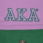 AKA Apparel Small Pink Green Denim Fringe Jacket