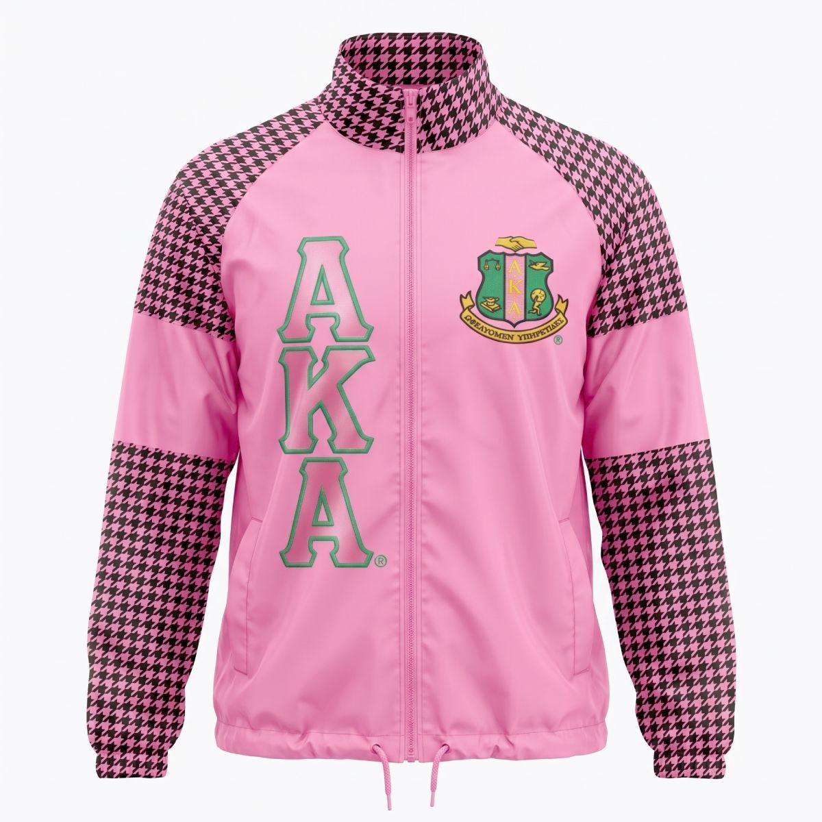 AKA Apparel 5XL Pink & Black Windbreaker Jacket
