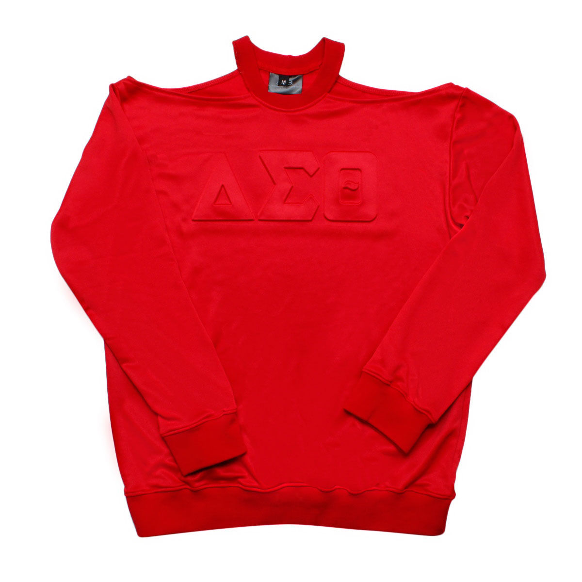 DST Greek Merch XL Red Cold Shoulder Sweatshirt