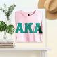 AKA Embroidered Patch M T-Shirt Sorority Apparel