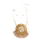 Brown Shell Raffia Tassel Set