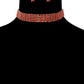 Red Stone Metal Choker