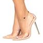 Anklet Gold Black Quatrefoil Dainty Ankle Chain